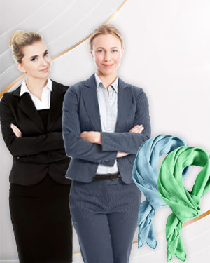 1 Pants Suit, 1 Skirt Suit and 2 Silk Scarfs for the career Women